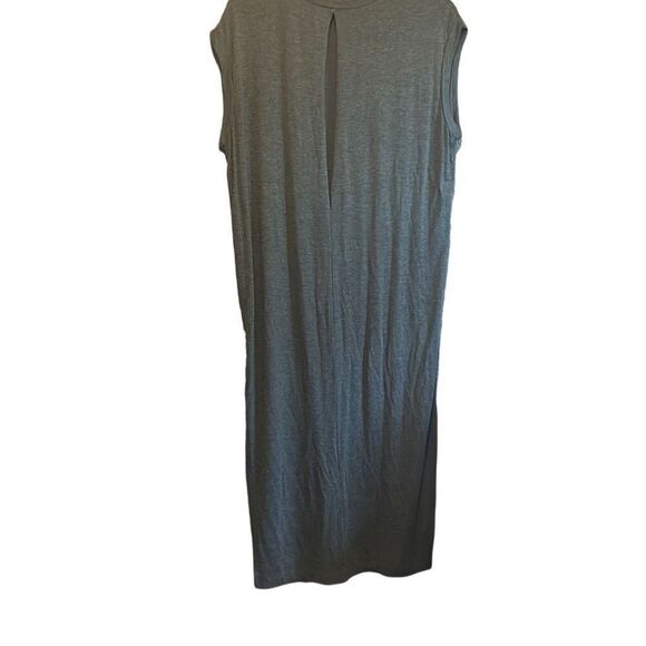 Sleeveless Maxi Dress Casual Long Tank Dress Gray Comfy Loungewear - Picture 6 of 6